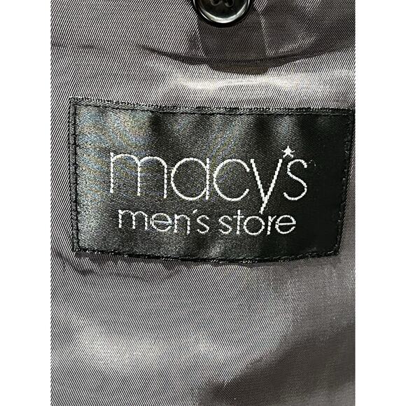 Ralph Lauren Blazer 42L Dove Gray - Blue Linen Blend Basket Weave Jacket - Picture 12 of 12